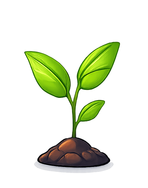 Planta joven creciendo, simbolizando el crecimiento de negocios locales a través de plataformas web escalables.